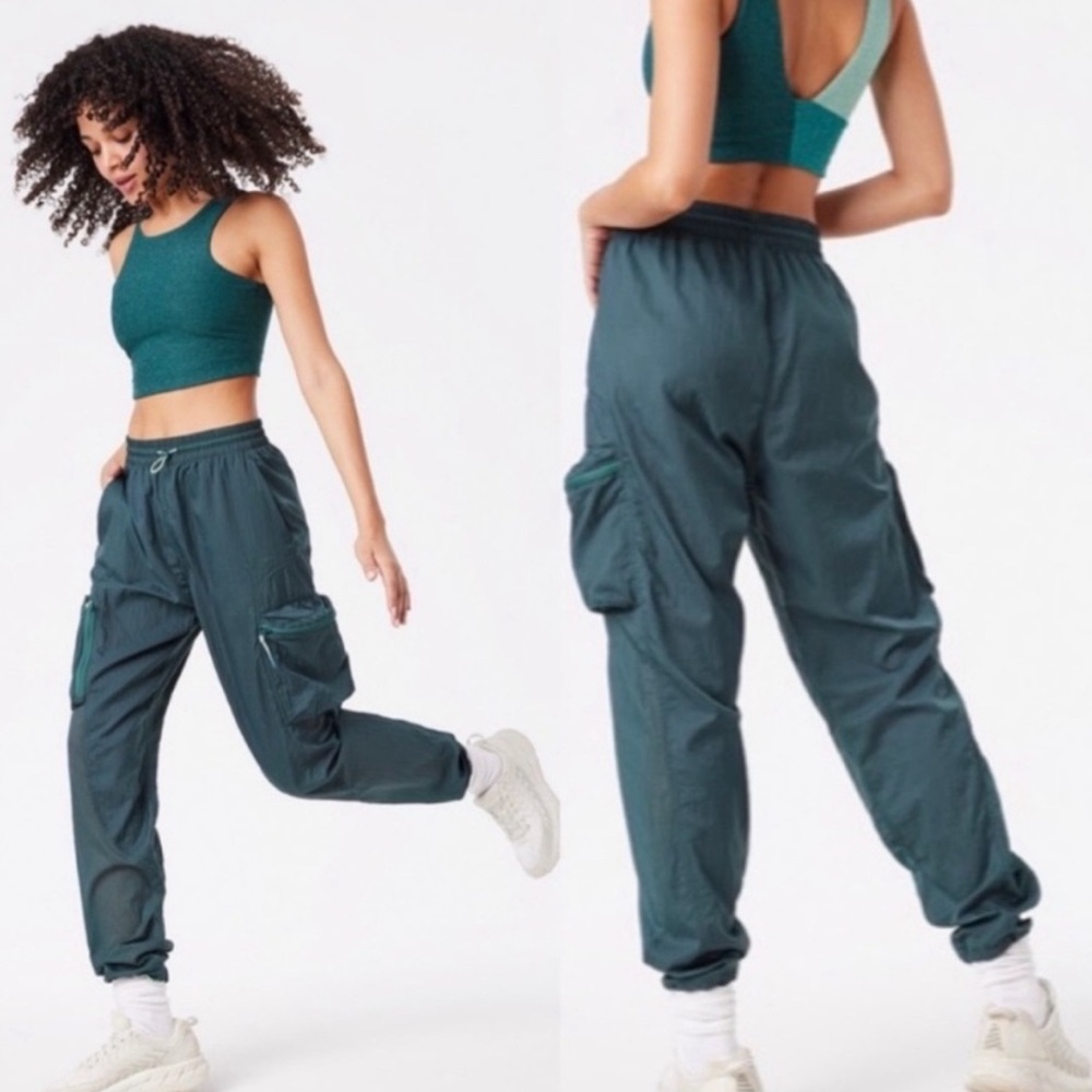 Outdoor Voices Dark Teal Cargo Joggers